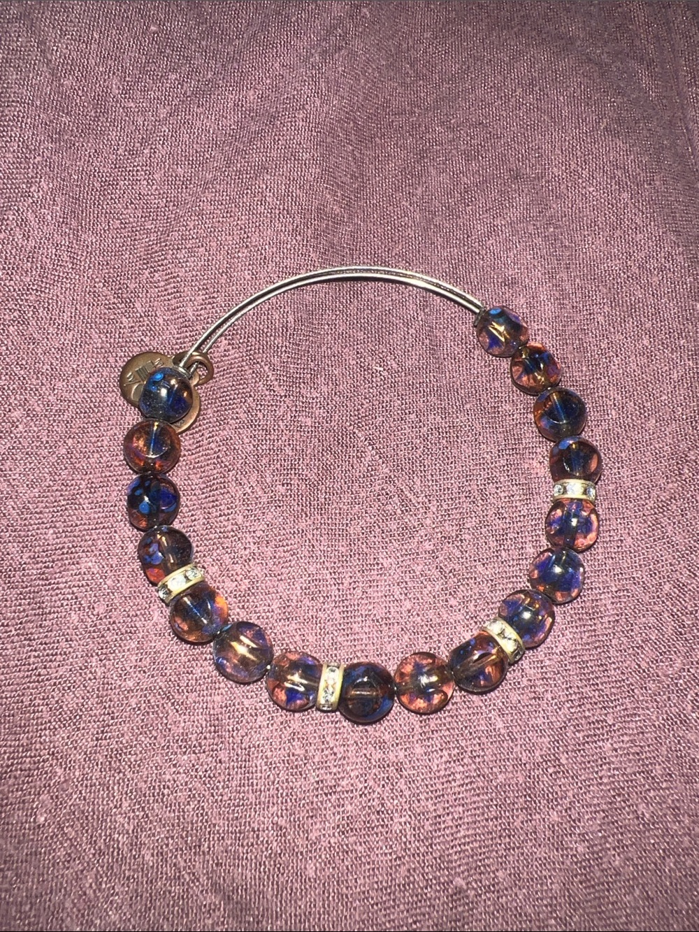 Alex and Ani Elegant Iridescent Beaded Bracelet